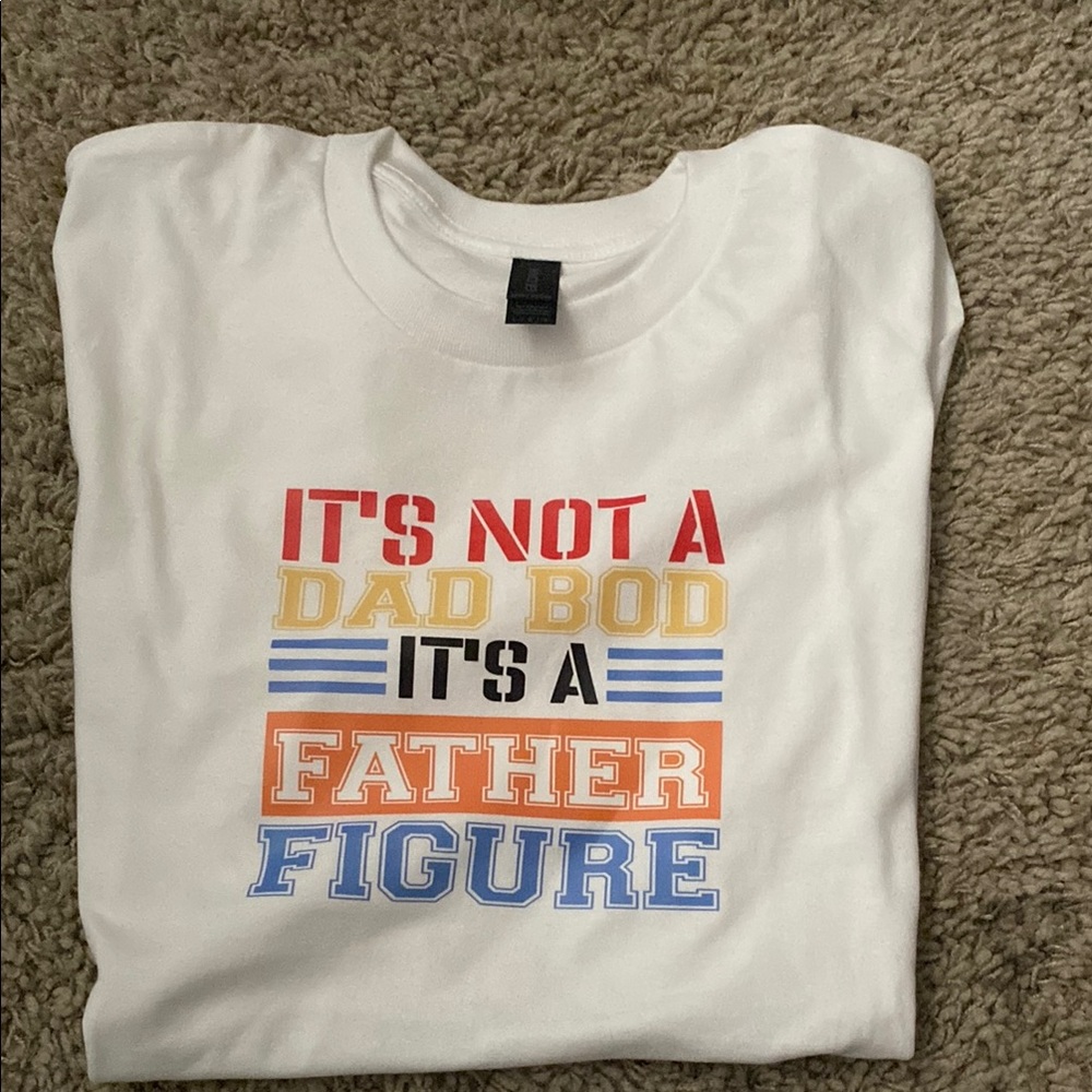 White and Red Short Sleeve Tee with Graphic Print